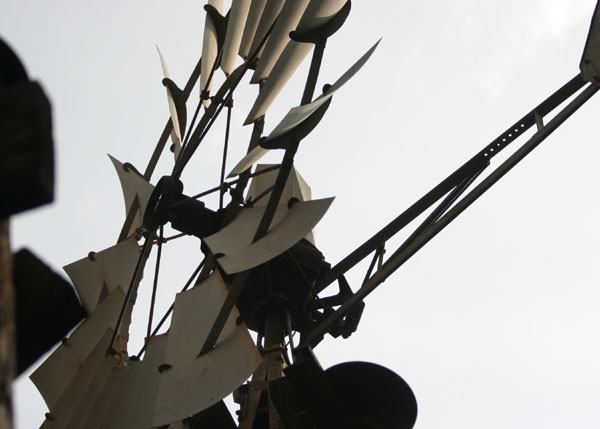 The 1901 aermotor windmill acquired by Michael Rubel in Lompoc in 1970.